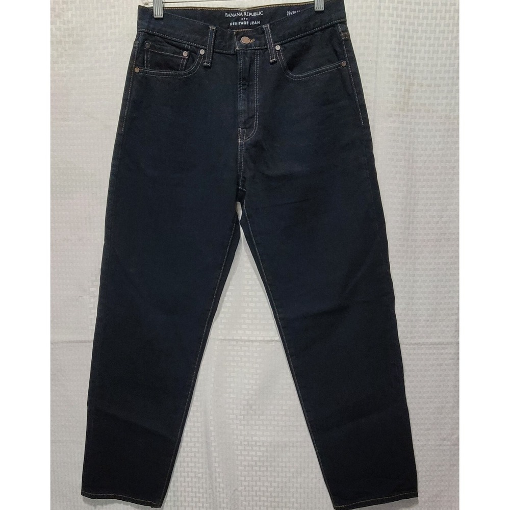 Banana Republic Heritage Jeans Mens Size 29x30 Blue Dark Wash Straight Fit